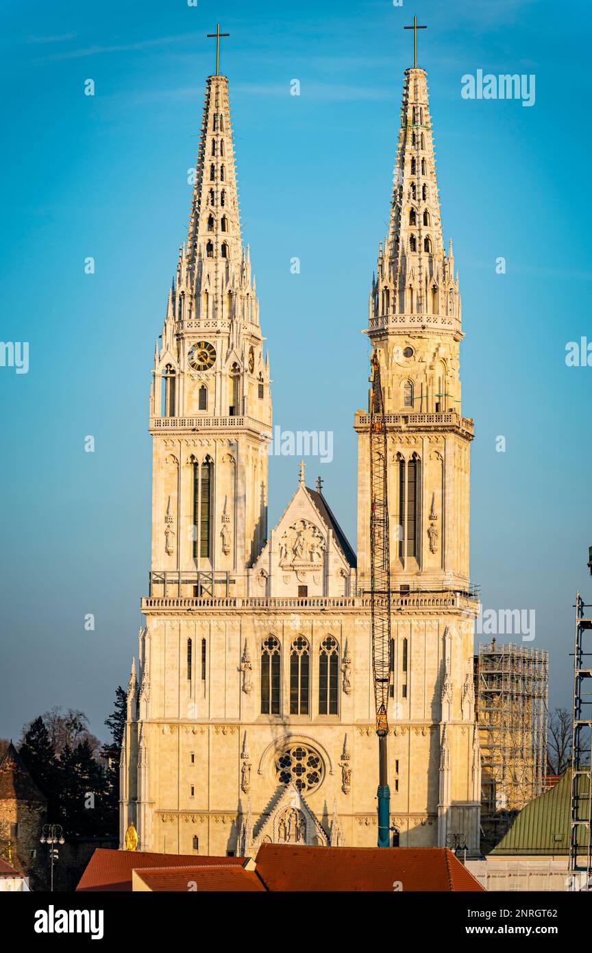 Zagreb Cathedral, Zagreb,, Croatia Stock Photo