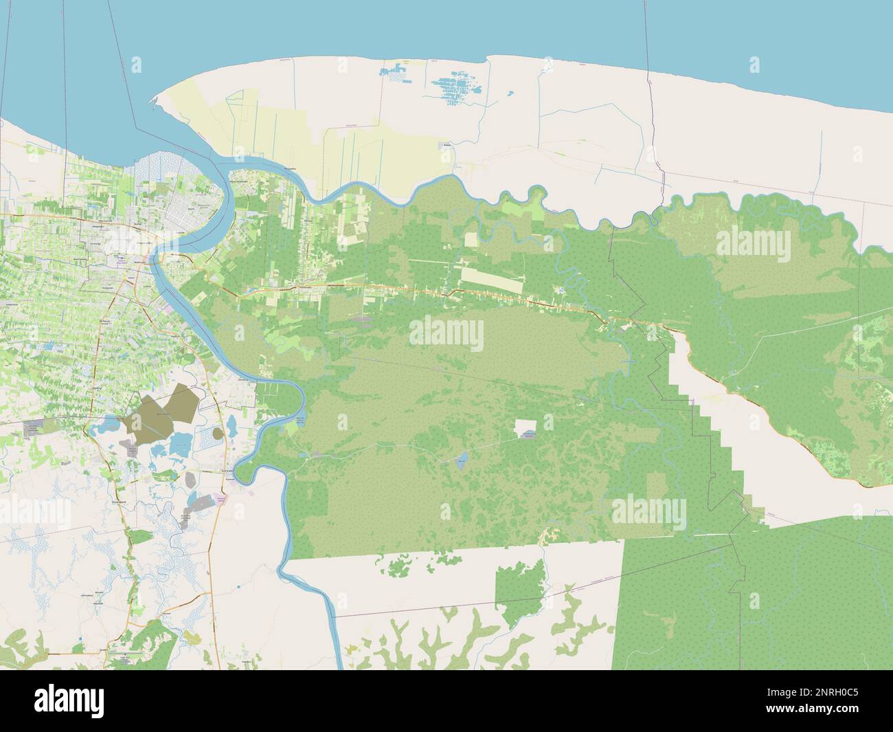 Commewijne, district of Suriname. Open Street Map Stock Photo - Alamy