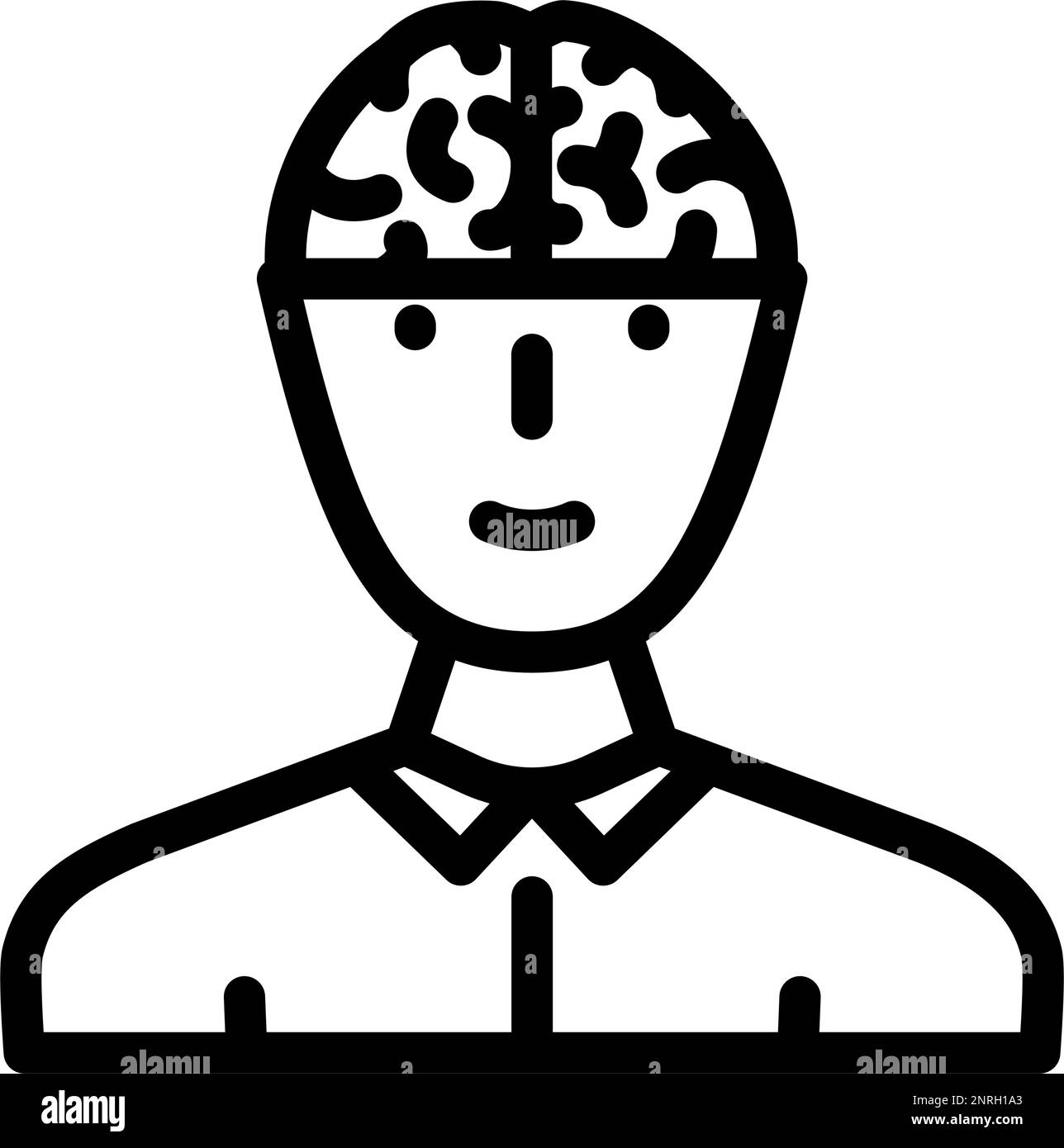 head brain human line icon vector illustration Stock Vector Image & Art ...