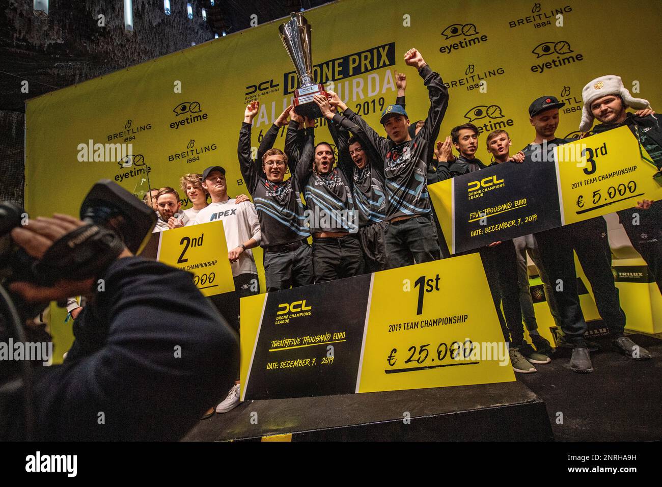 Britain's XBlades Racing sealed their third consecutive season triumph in  the Drone Champions League, the World Championship for professional drone-racing  teams, at the 2019 finale in Salina Turda, Romania. On a course