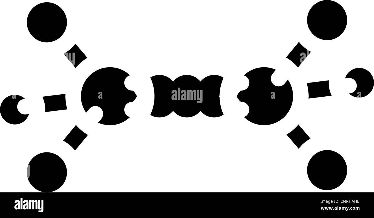 model molecular structure glyph icon vector illustration Stock Vector ...