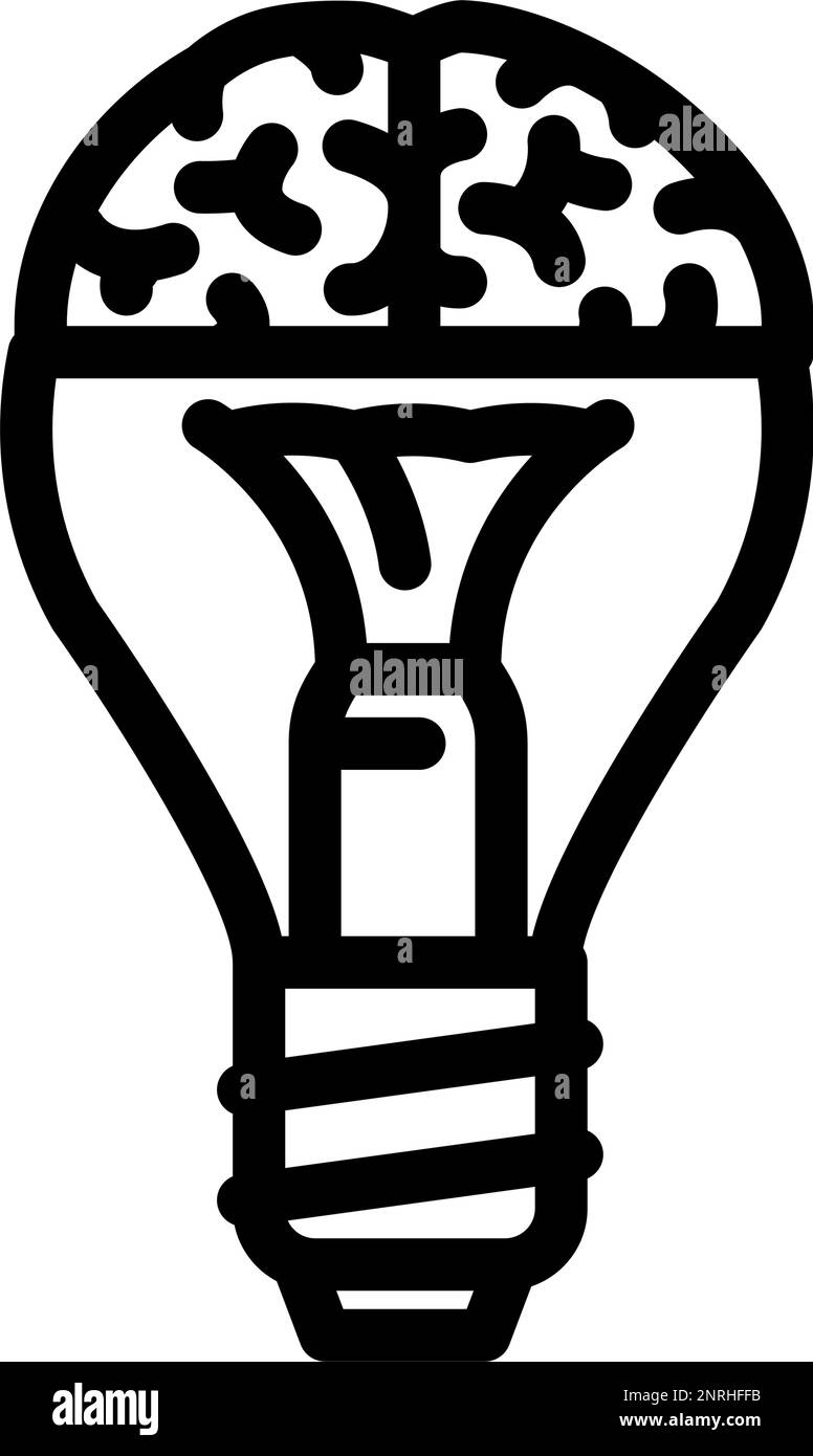 idea brain human line icon vector illustration Stock Vector Image & Art ...
