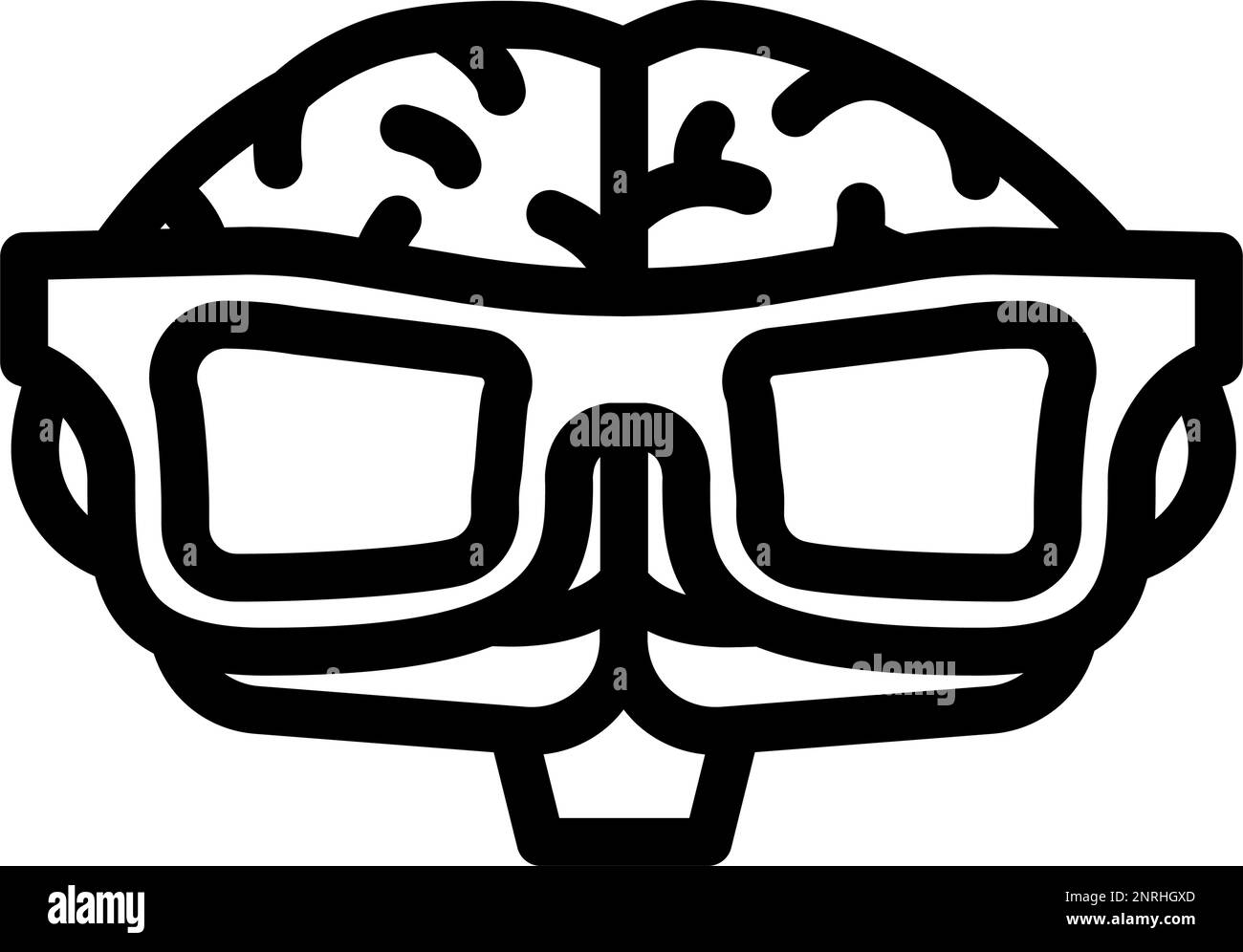 smart brain human line icon vector illustration Stock Vector Image ...