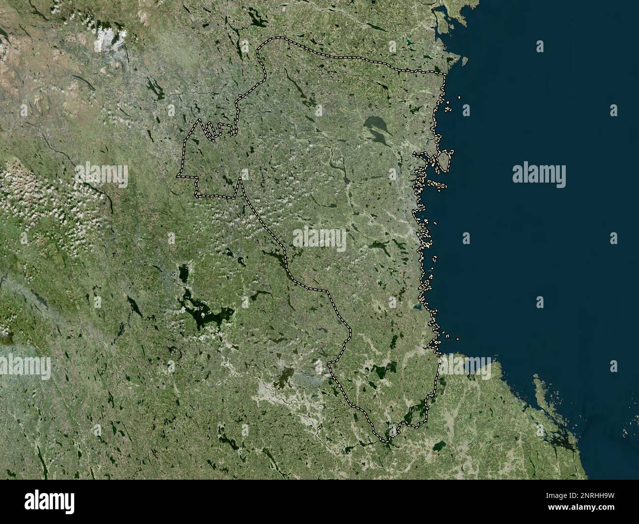 Gavleborg, county of Sweden. High resolution satellite map Stock Photo