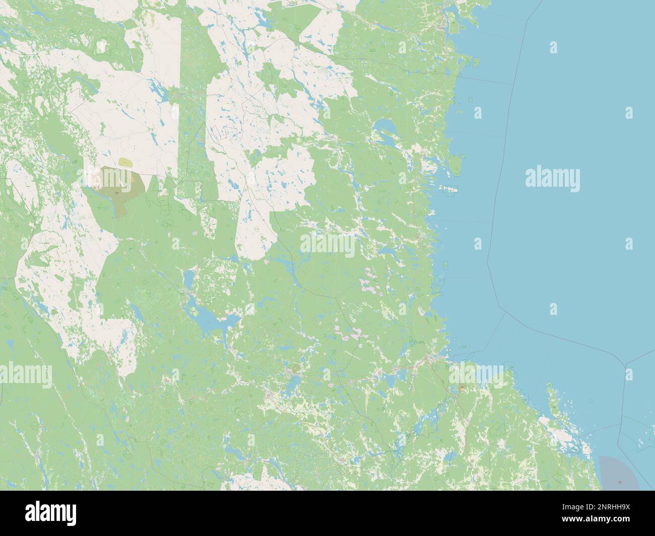 Gavleborg, county of Sweden. Open Street Map Stock Photo