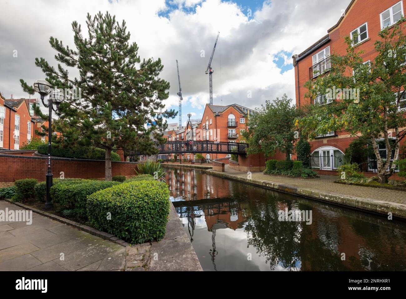 Piccadilly Village apartments beside the Ashton Canal in the centre of Manchester, England. Stock Photo
