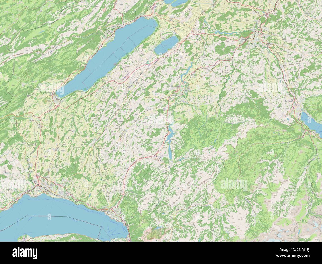 Fribourg, canton of Switzerland. Open Street Map Stock Photo Alamy