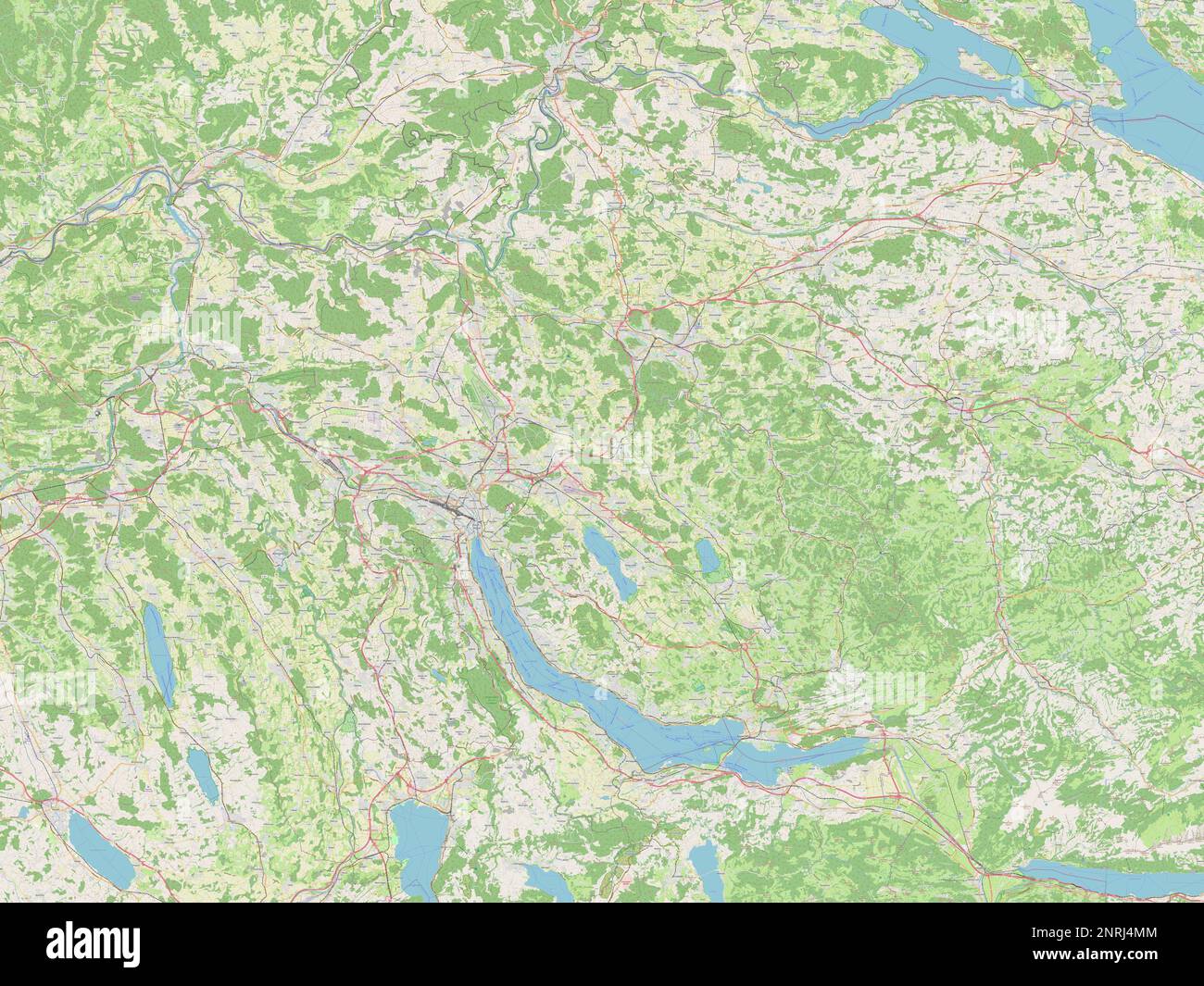 Zurich, canton of Switzerland. Open Street Map Stock Photo Alamy