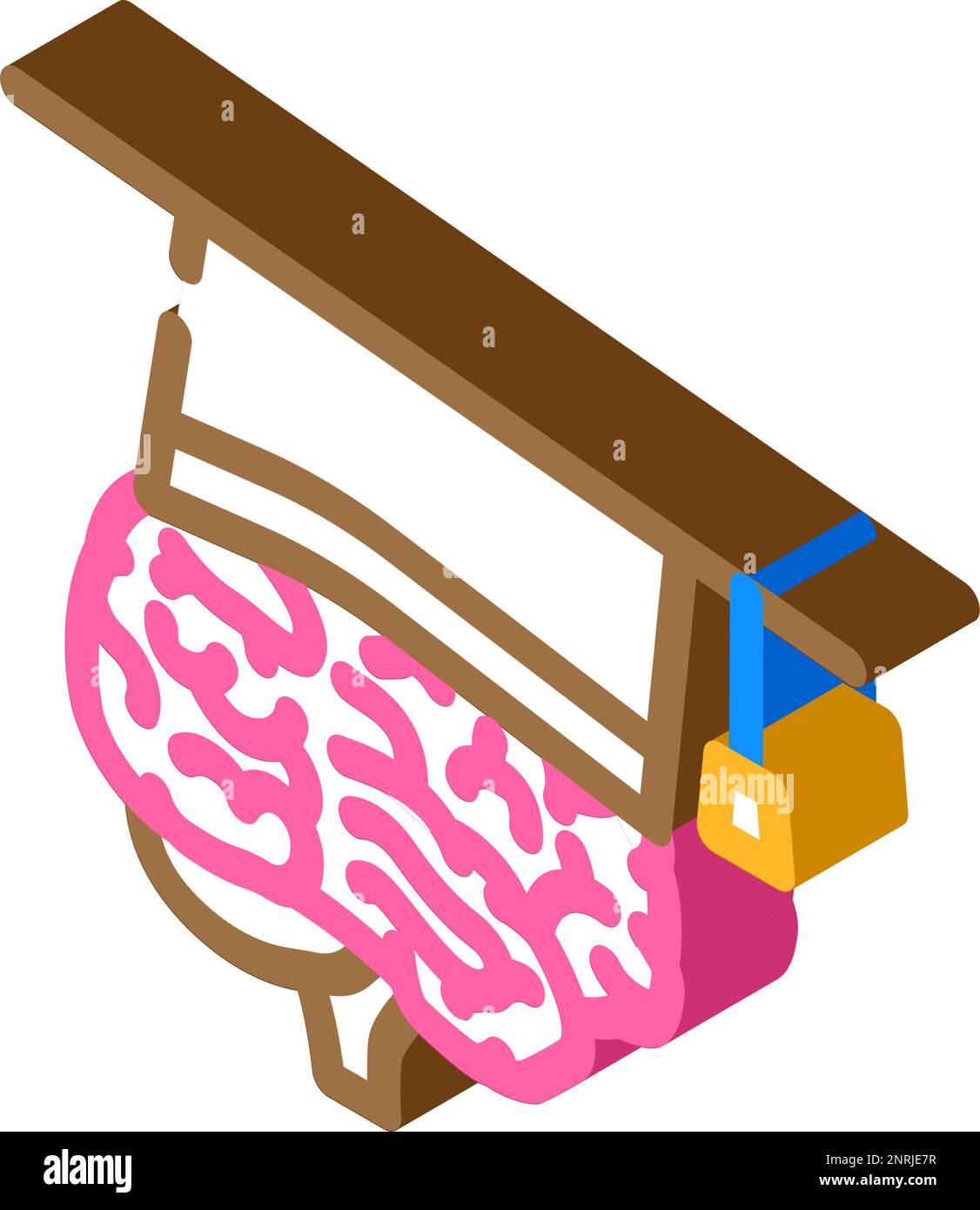 education brain isometric icon vector illustration Stock Vector Image ...
