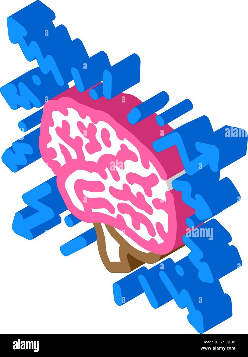 Brain memory icon isometric Stock Vector Images - Alamy