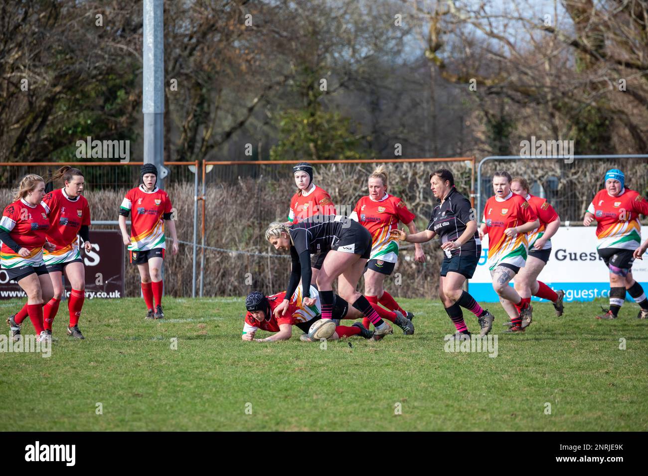 Camborne RFC play Cornish all blacks, Launceston 56/0 Stock Photo