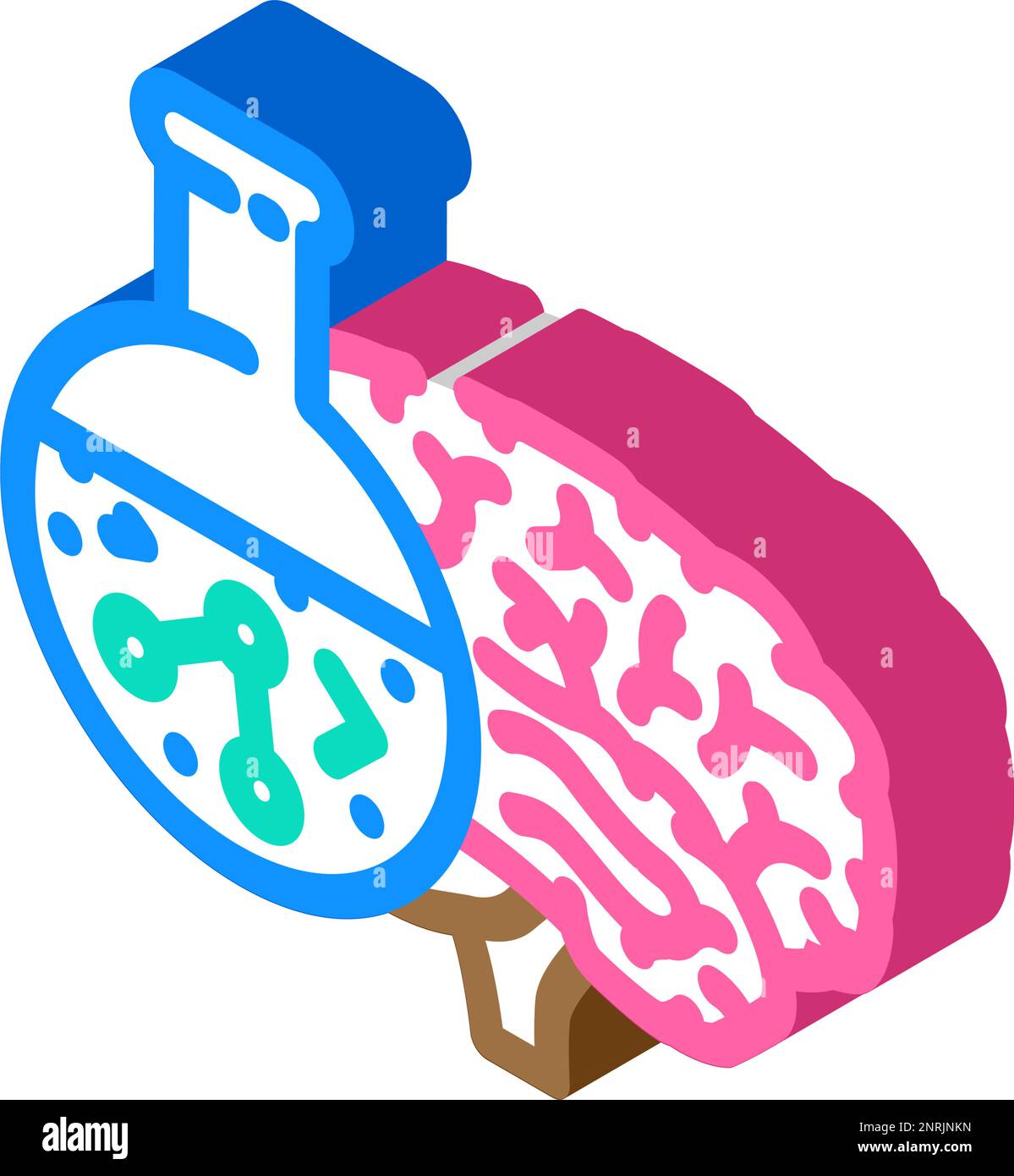 science brain isometric icon vector illustration Stock Vector Image ...