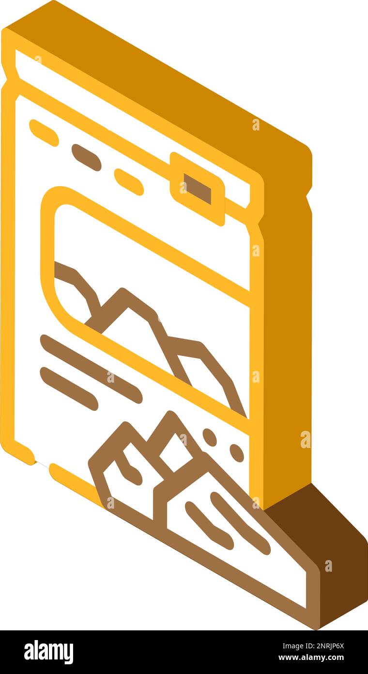 organic chocolate candy food isometric icon vector illustration Stock ...