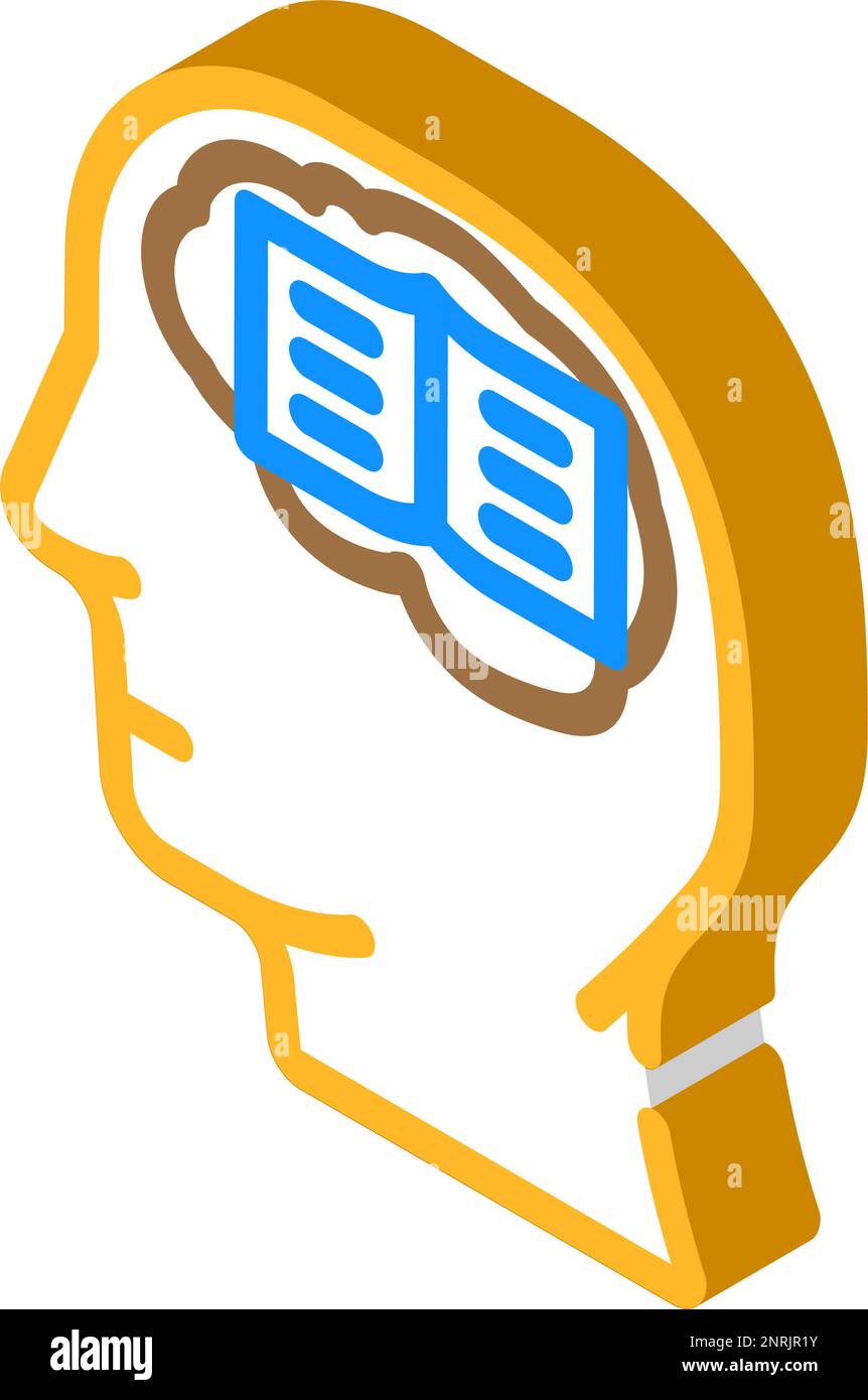 knowladge brain human isometric icon vector illustration Stock Vector ...