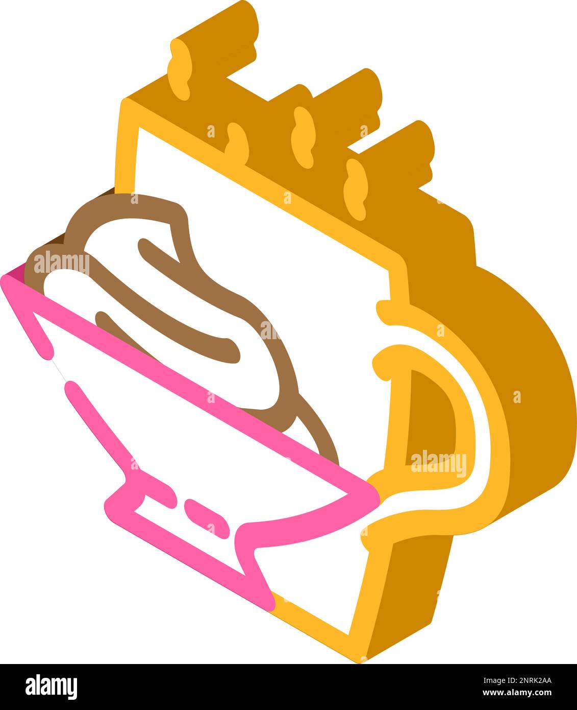 creamy chocolate candy food isometric icon vector illustration Stock ...