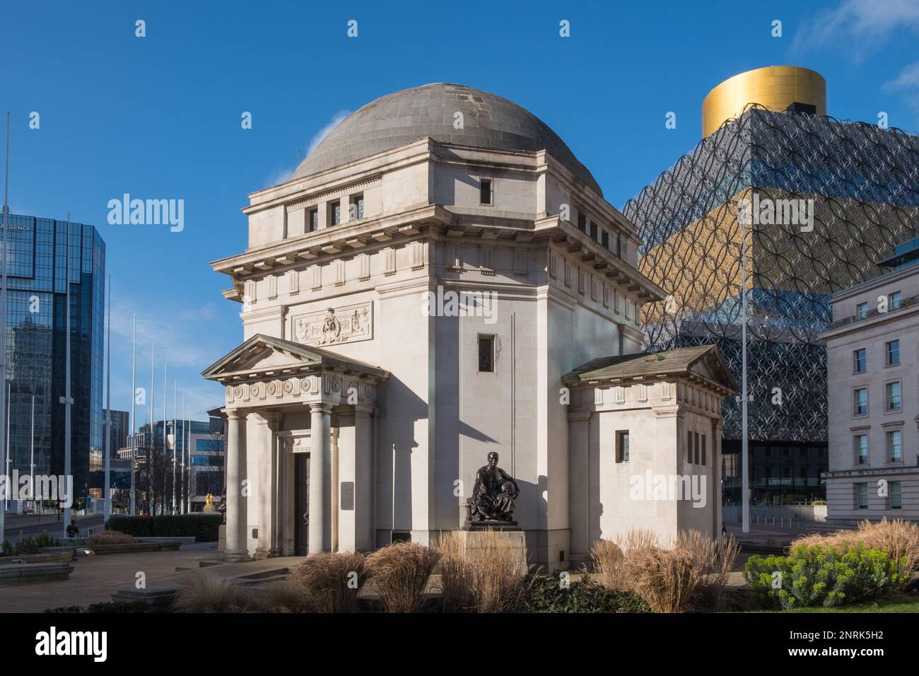The Hall of Memory in Centenary Square, Birmingham is a war memorial built in 1925 to remember Birmingham citizens who died in WW! Stock Photo