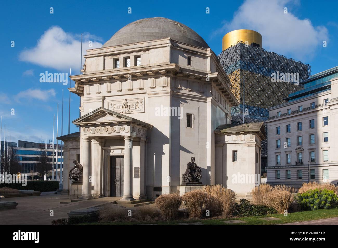The Hall of Memory in Centenary Square, Birmingham is a war memorial built in 1925 to remember Birmingham citizens who died in WW! Stock Photo