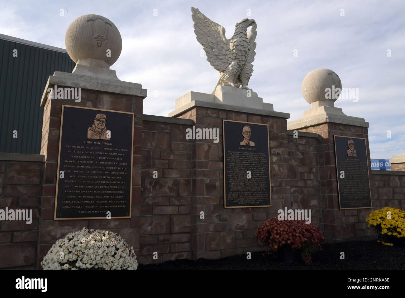 Plaques honoring LaVern Gibson Championship Course co founders John