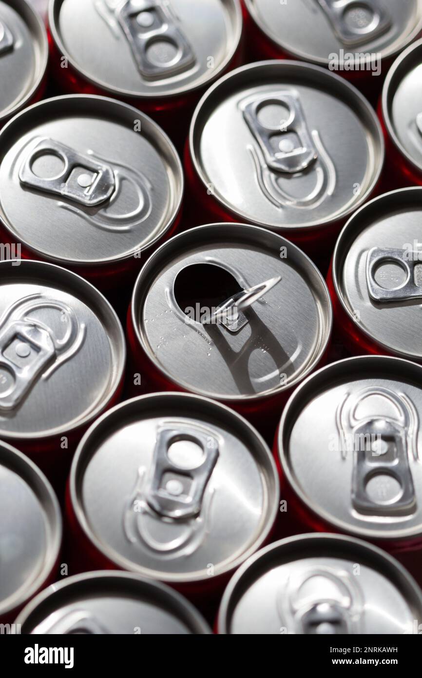 Soda cans background Stock Photo - Alamy