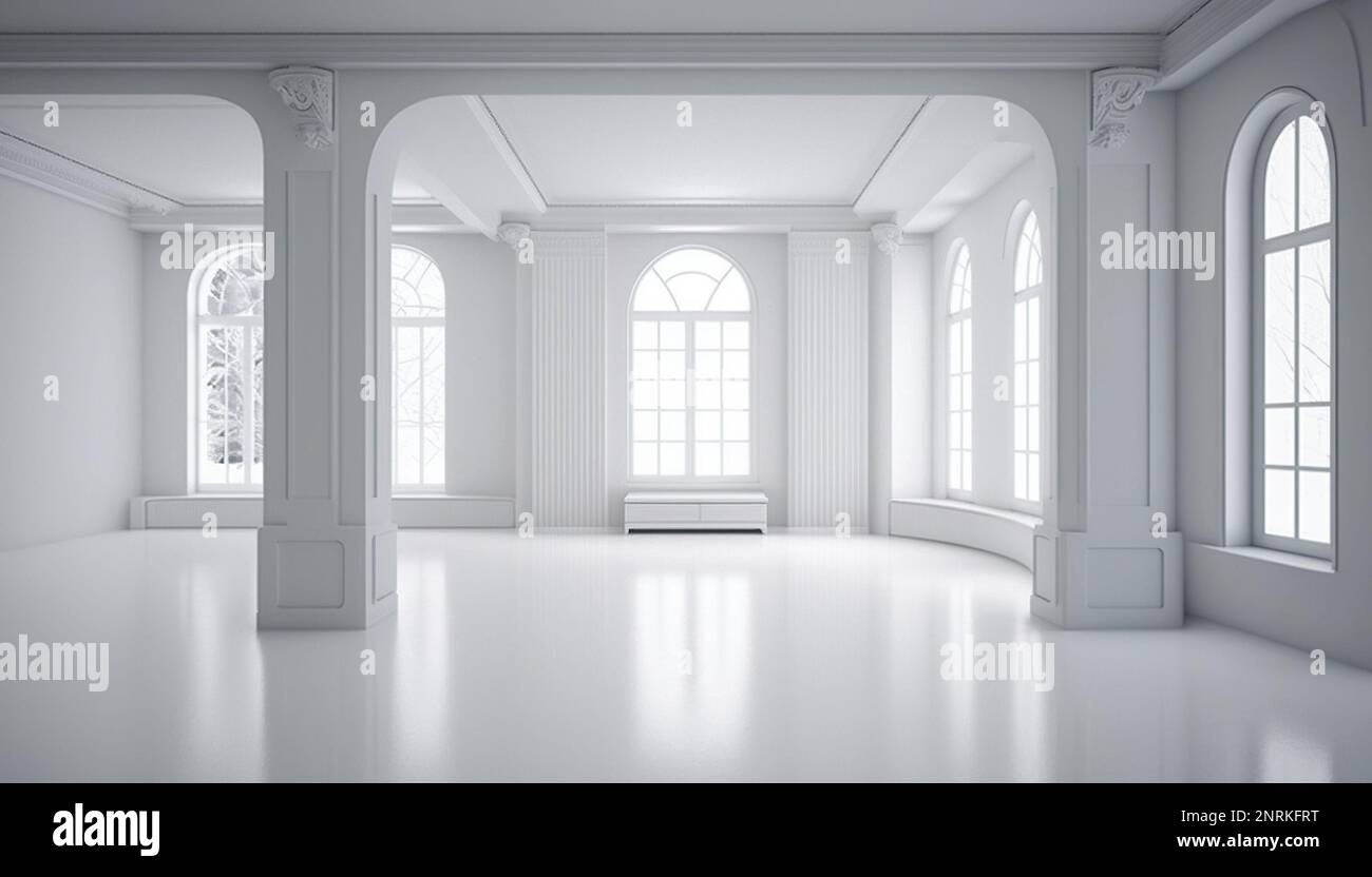 Vintage interior in antique style. 3D render Stock Photo - Alamy