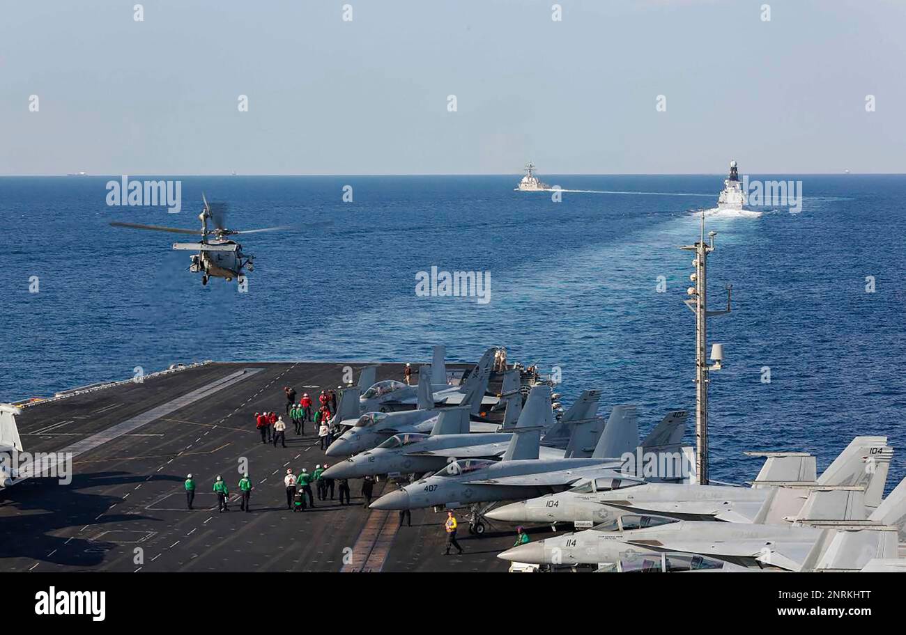 In this Tuesday, Nov. 19, 2019, photo made available by U.S. Navy, a ...