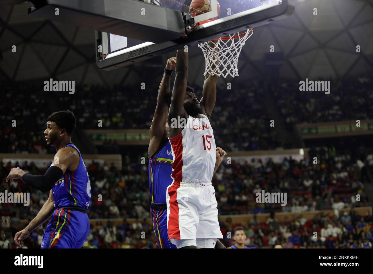 CARACAS, VENEZUELA FEBRUARY 26 Prince Oduro of Canada shoots to