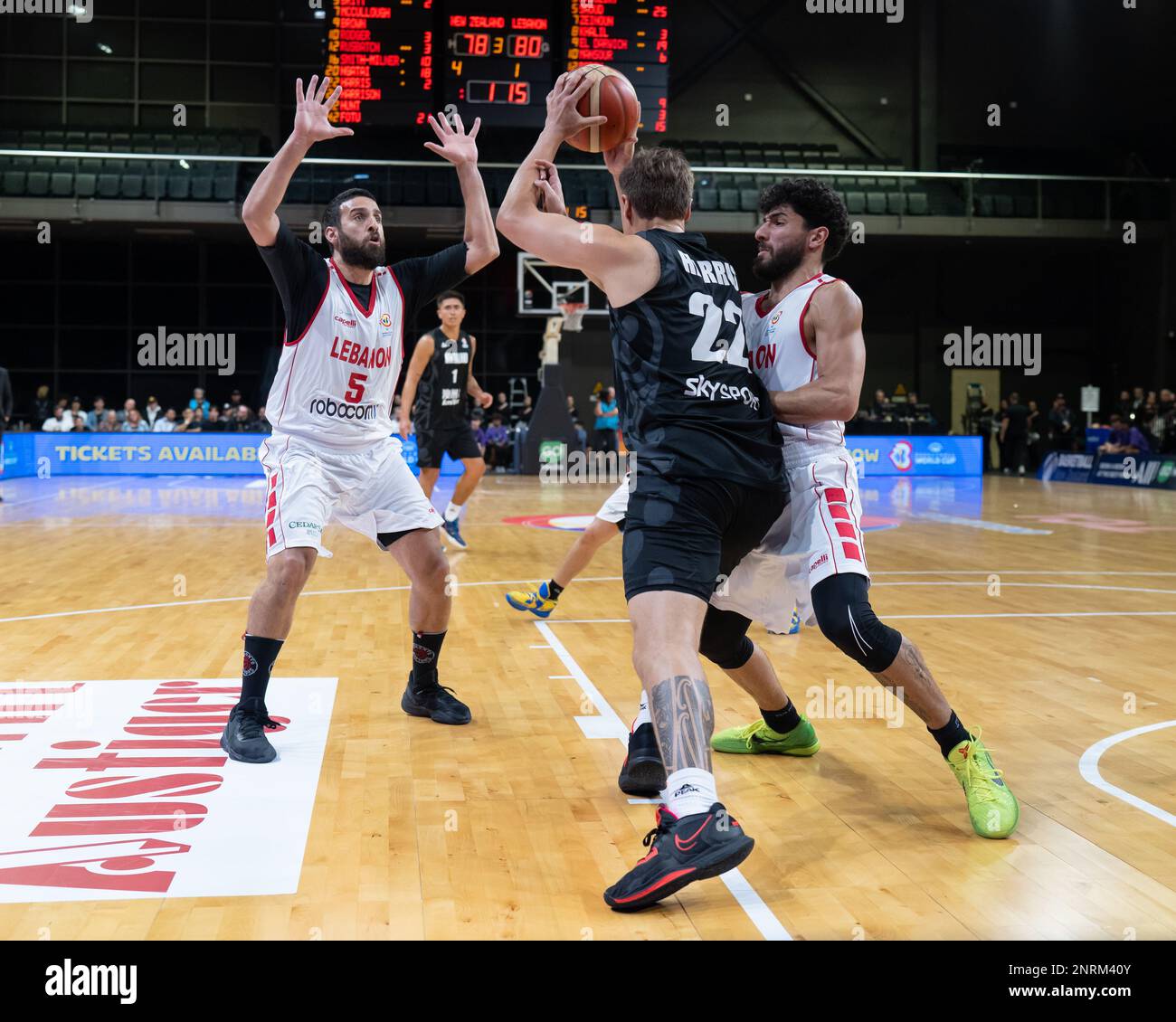 Wellington, New Zealand. 27th Feb, 2023. Hyrum Harris (22 New Zealand