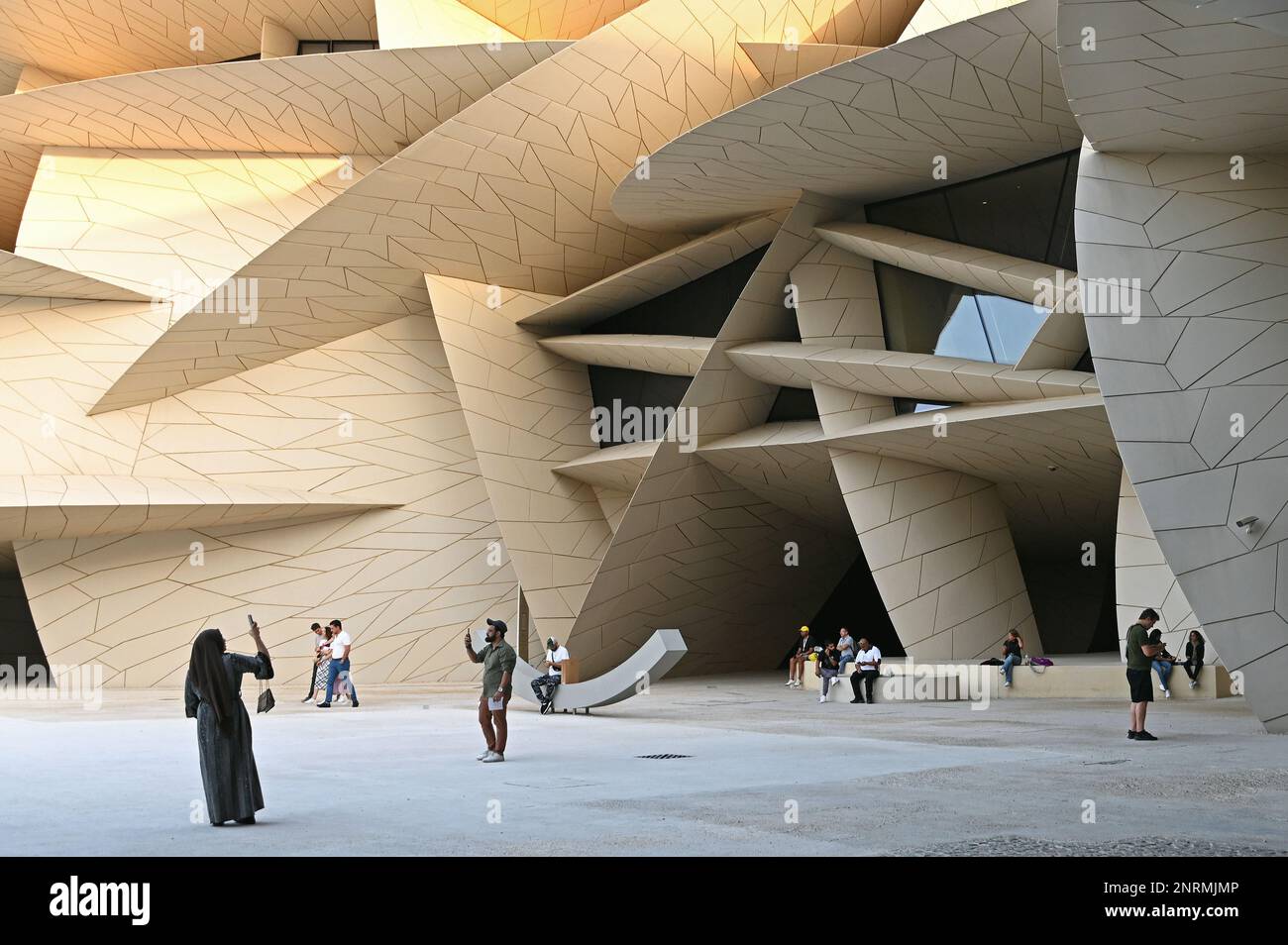 National Museum of Qatar from architect Jean Nouvel, Doha, Qatar Stock