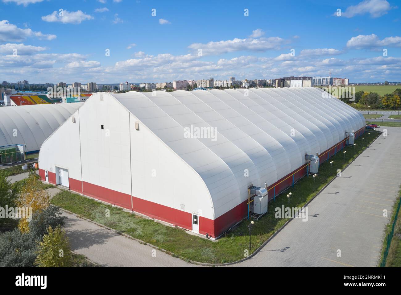 Inflatable frame air dome stadium for sports activities Stock Photo Alamy