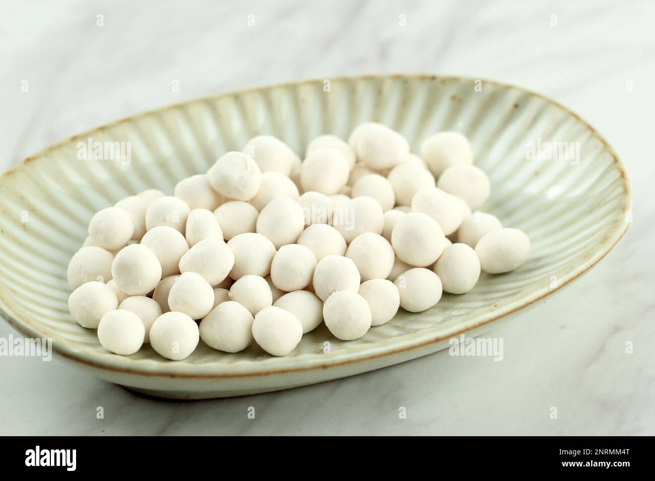 Homemade Organic Tapioca Pearls, Starch Ball or Sago. Made from Tapioca Starch. Ingredient Food