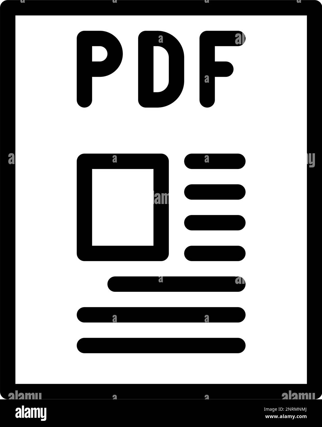 pdf file format document line icon vector illustration Stock Vector ...