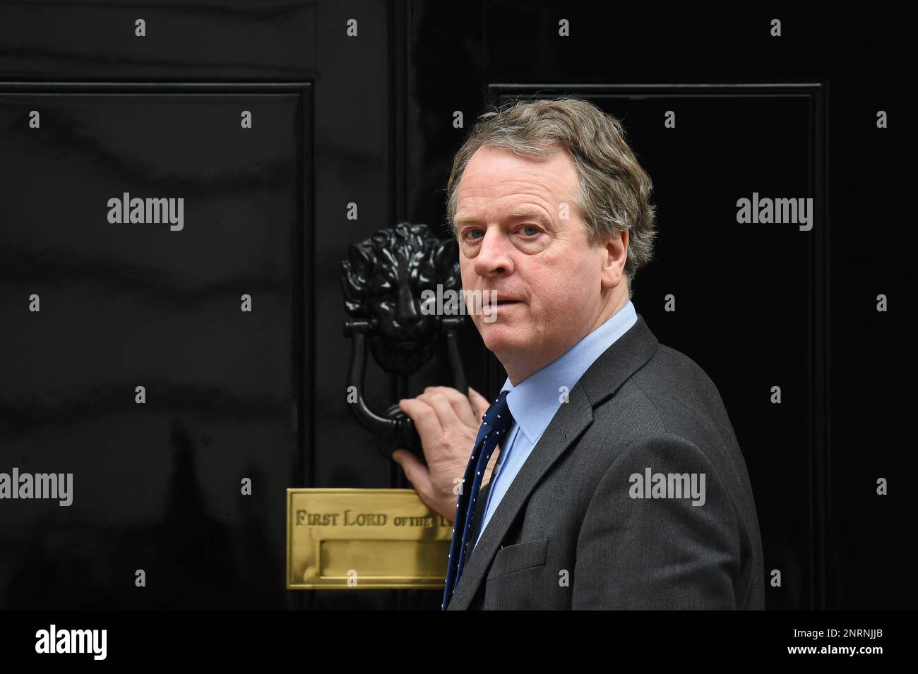 London, UK. 27th Feb, 2023. Alister Jack Secretary of State for Scotland arrives at No10 Downing Street Credit: MARTIN DALTON/Alamy Live News Stock Photo