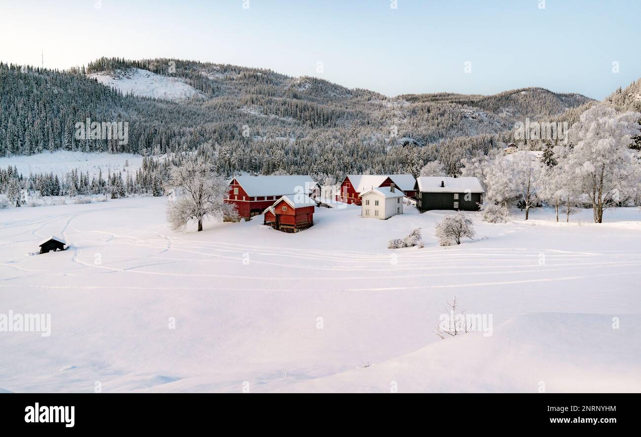 Winter scenery from Morgedal, Kviteseid, Telemark and Vestfold, Norway  Stock Photo - Alamy