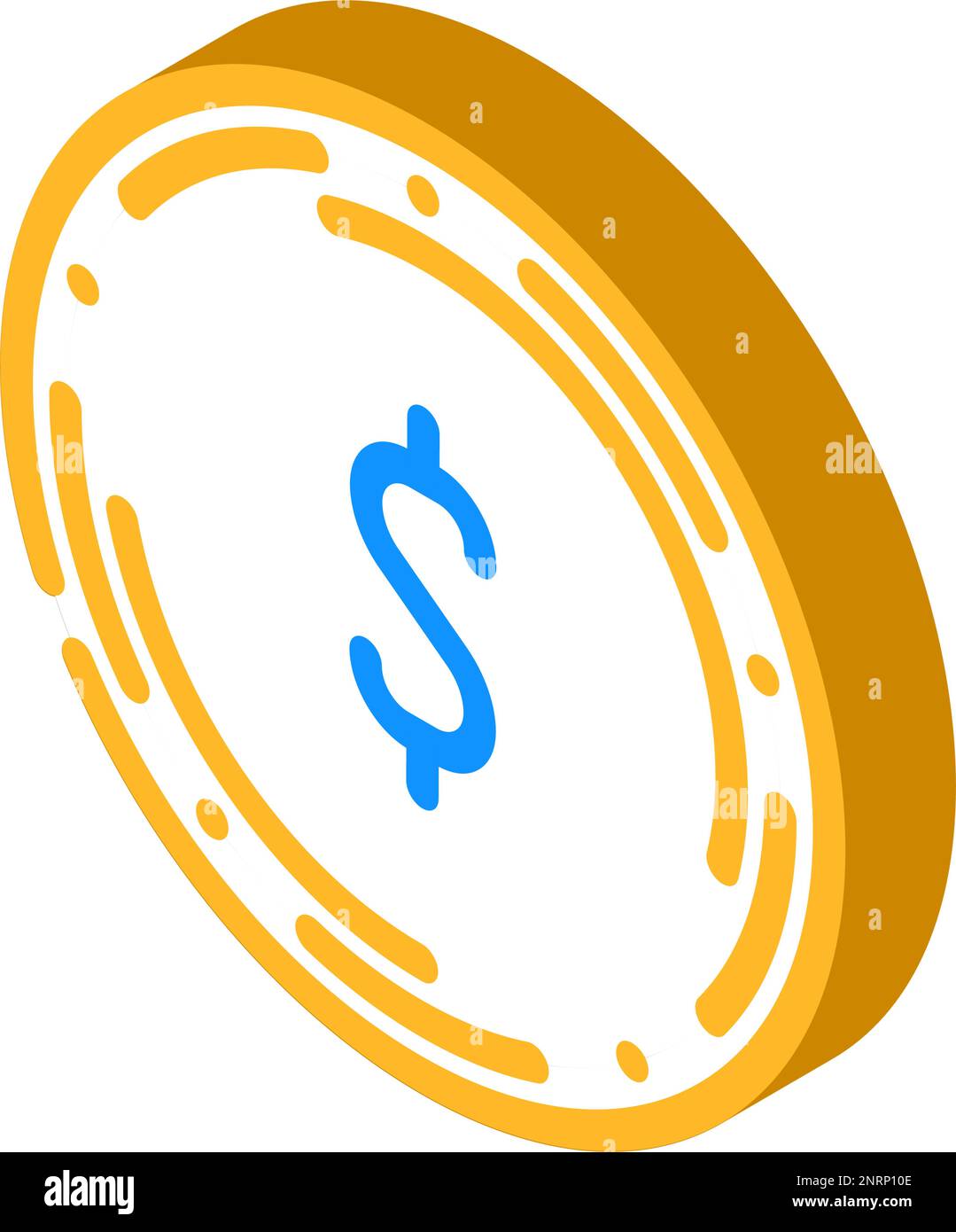 dollar coin isometric icon vector illustration Stock Vector Image & Art ...