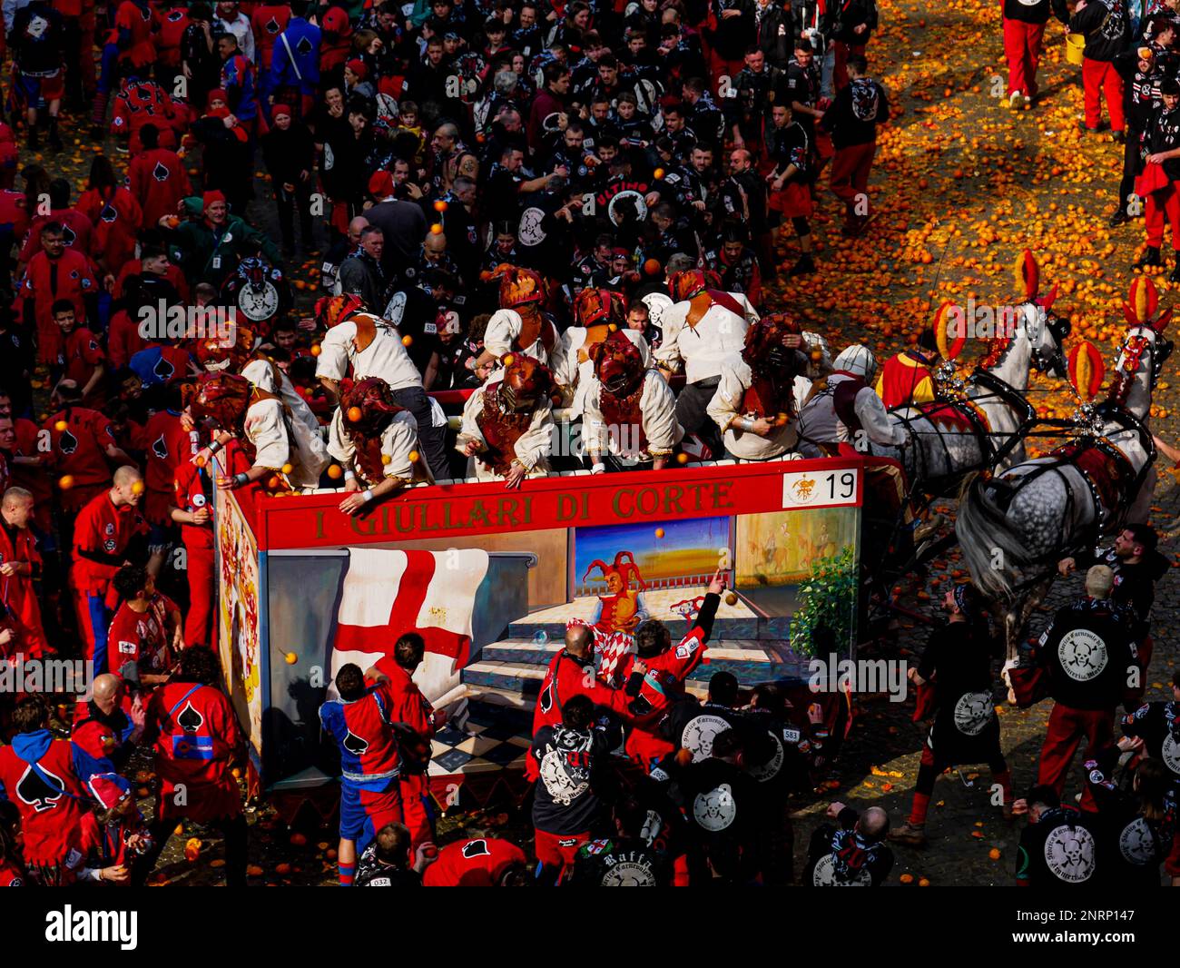 The historical carnival of ivrea 2023 Stock Photo Alamy