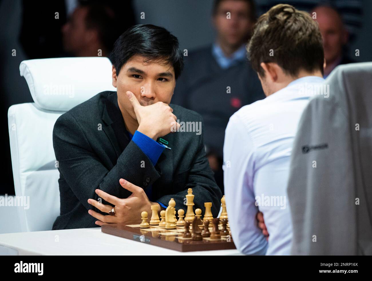 Magnus Carlsen, right, and Wesley So meet in the first final of FIDE World  Fischer Random