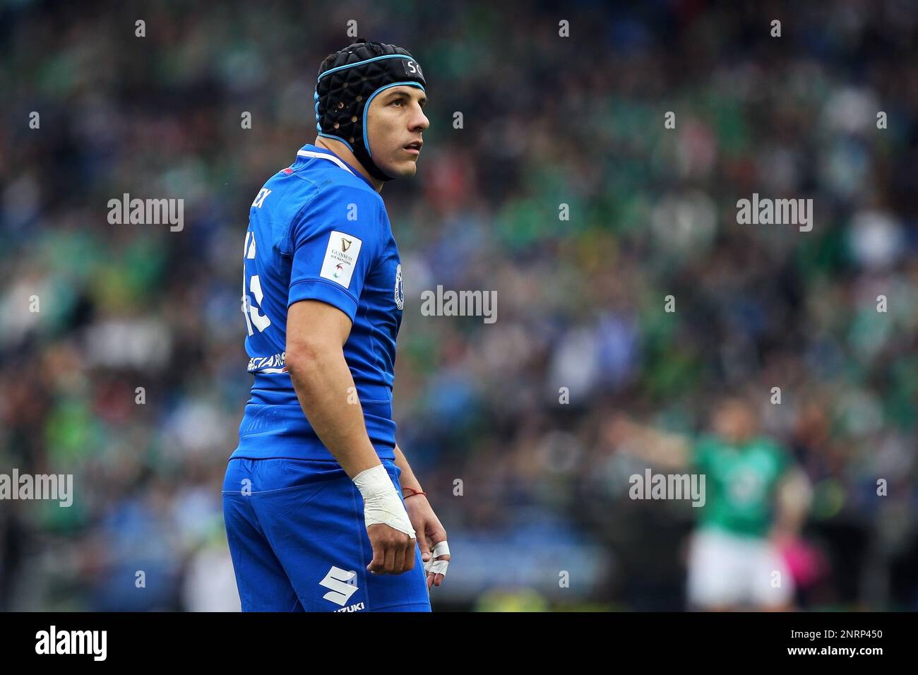 Juan Ignacio Brex of Itally looks on during the Six Nations 2023 rugby union match between Italy and Ireland on February 25, 2023 at Stadio Olimpico in Rome, Italy - Photo: Federico Proietti / DPPI/LiveMedia Stock Photo