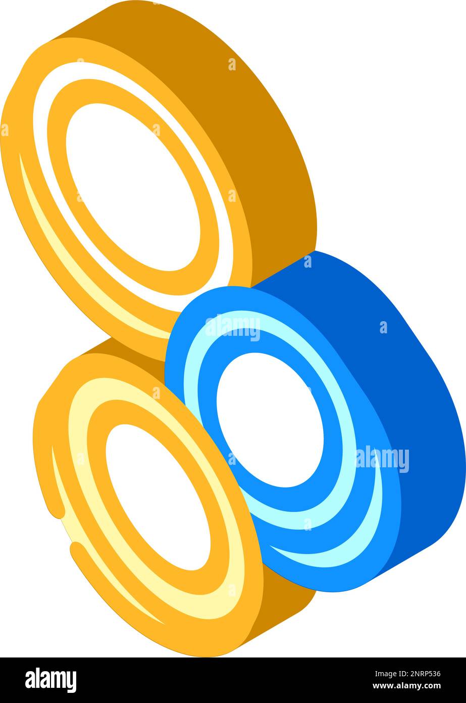 gold coin falling isometric icon vector illustration Stock Vector Image ...