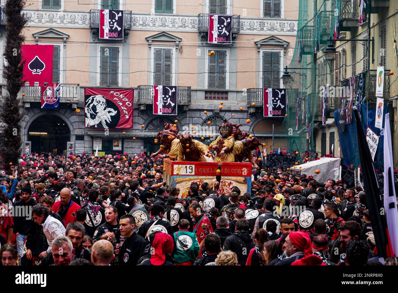 The historical carnival of ivrea 2023 Stock Photo Alamy