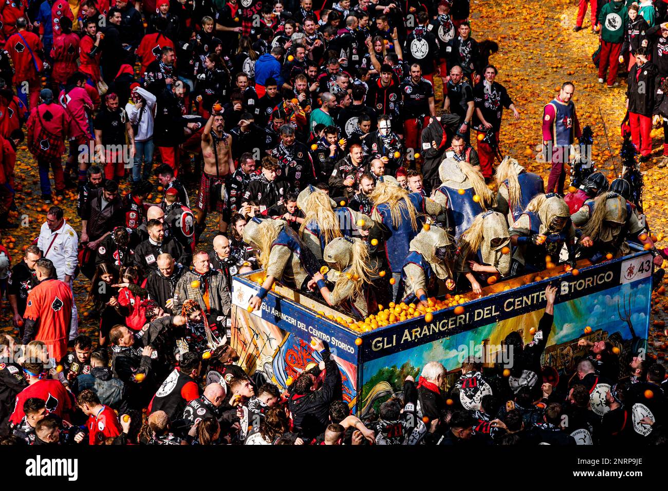 The historical carnival of ivrea 2023 Stock Photo Alamy
