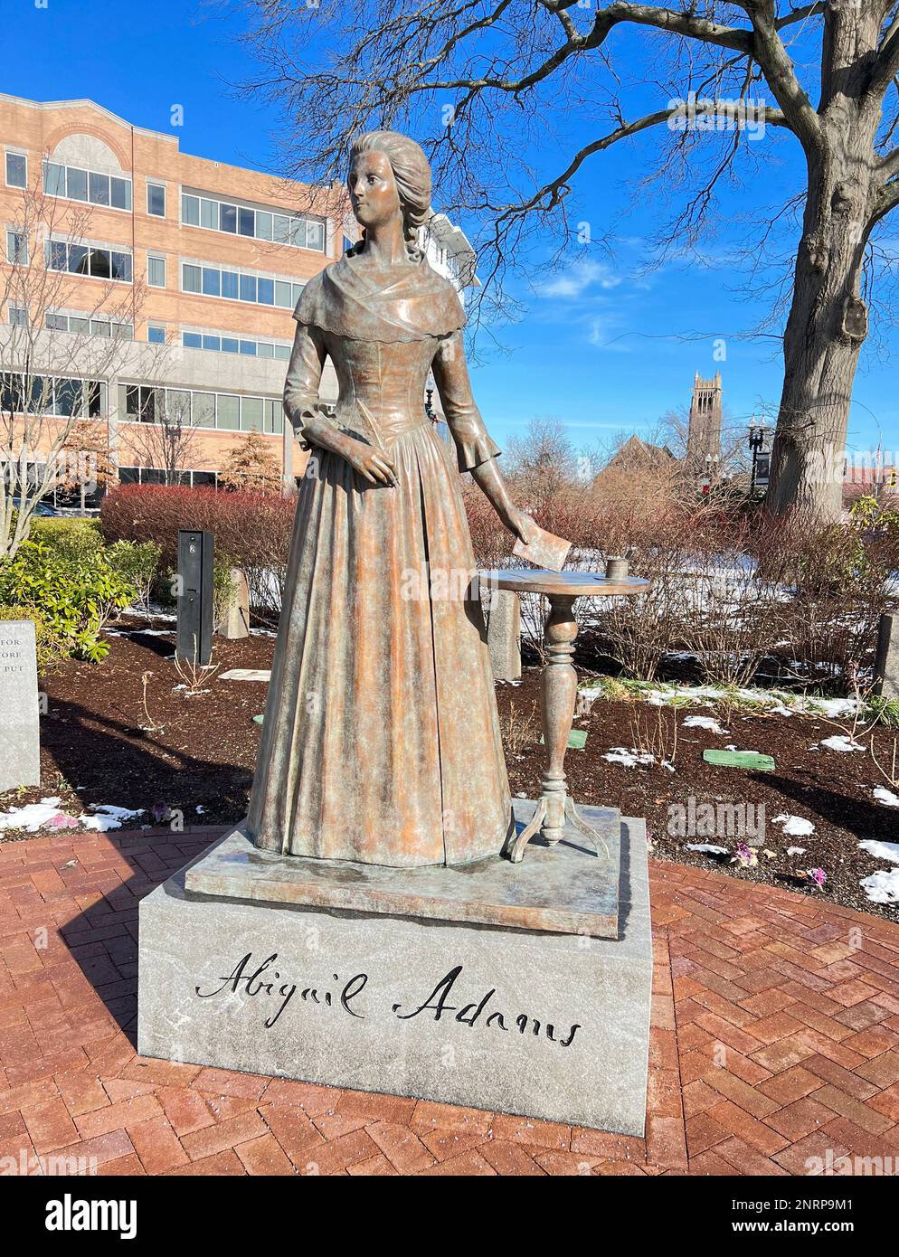Abigail Adams statue sculpted by Sergey Eylanbekov in Quincy Massachusetts Stock Photo