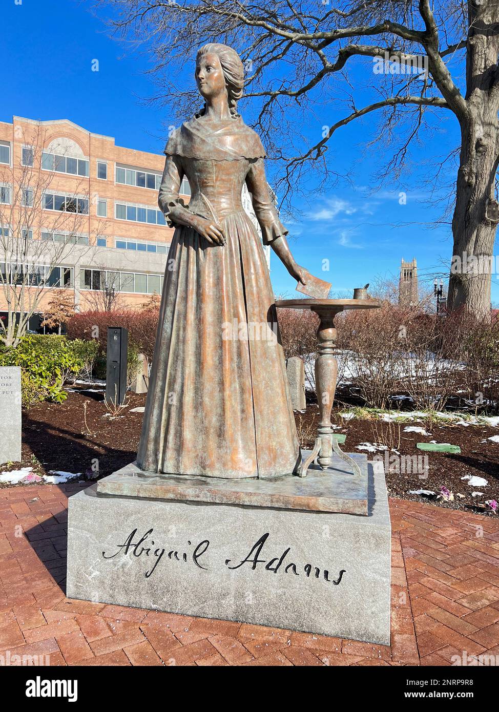 Abigail Adams statue sculpted by Sergey Eylanbekov in Quincy Massachusetts Stock Photo