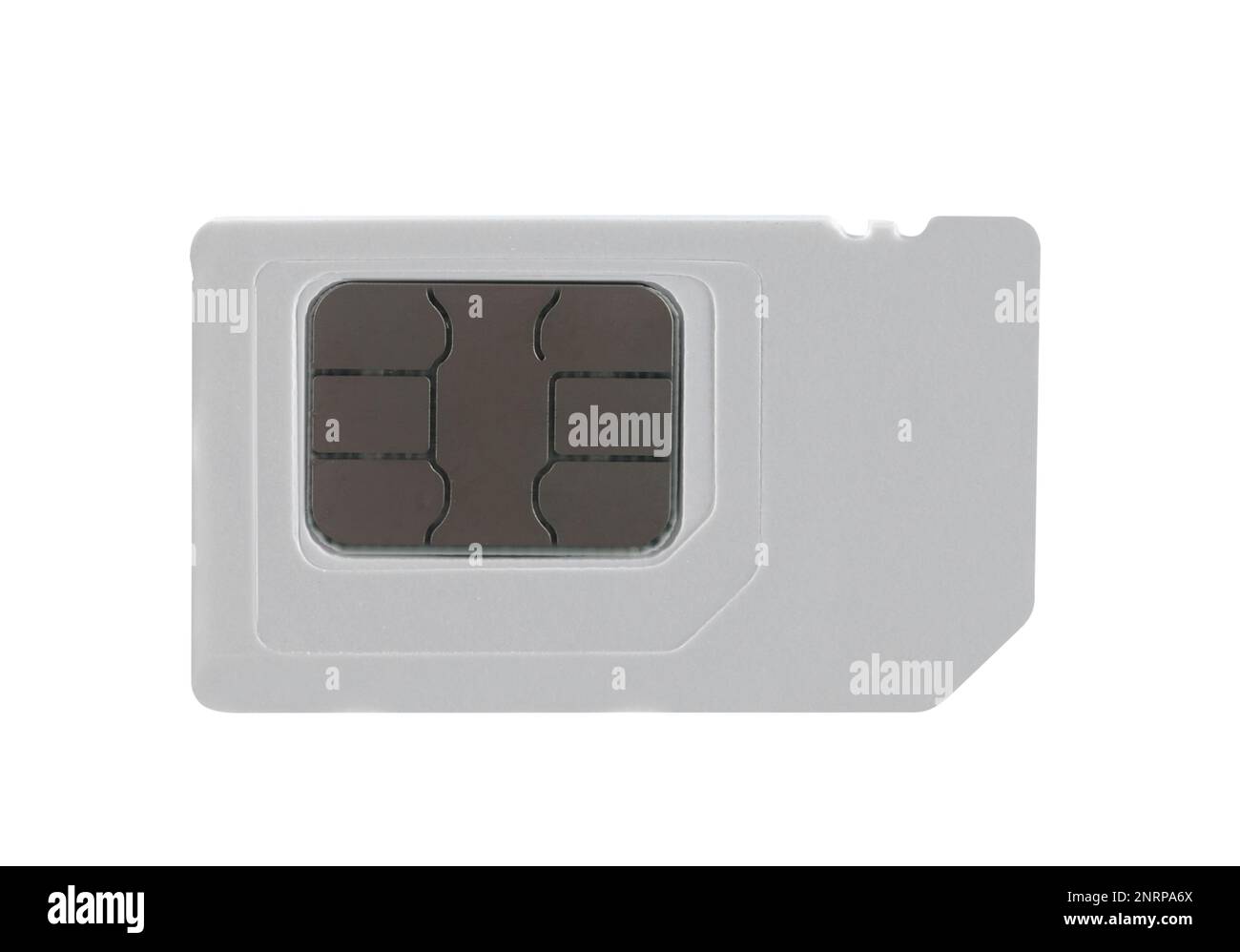 Modern mini SIM card isolated on white Stock Photo