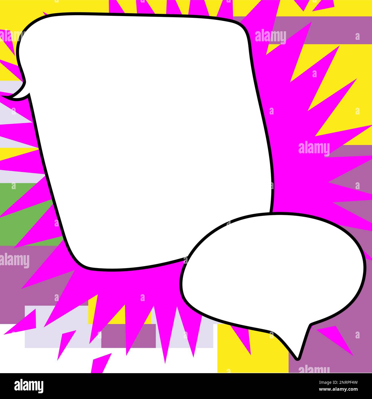 Comic Blank Speech Bubble With Copy Space Over Circular Color ...