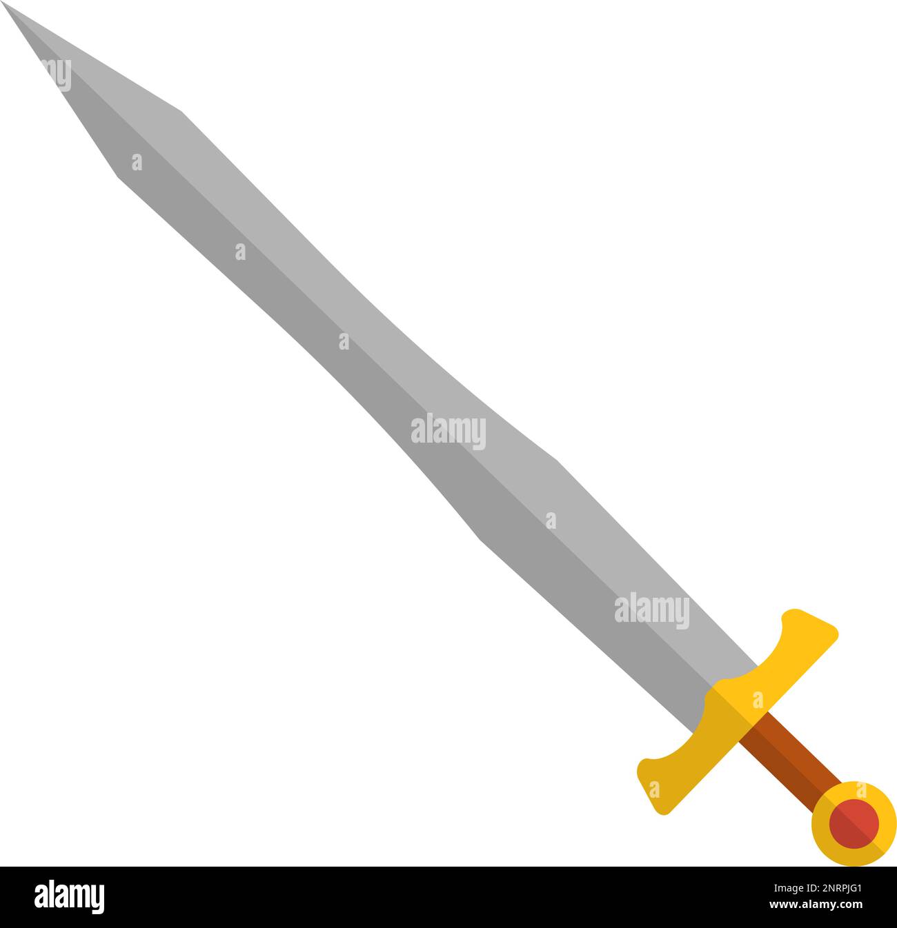 Game sword icon. Weapon. Editable vector. Stock Vector