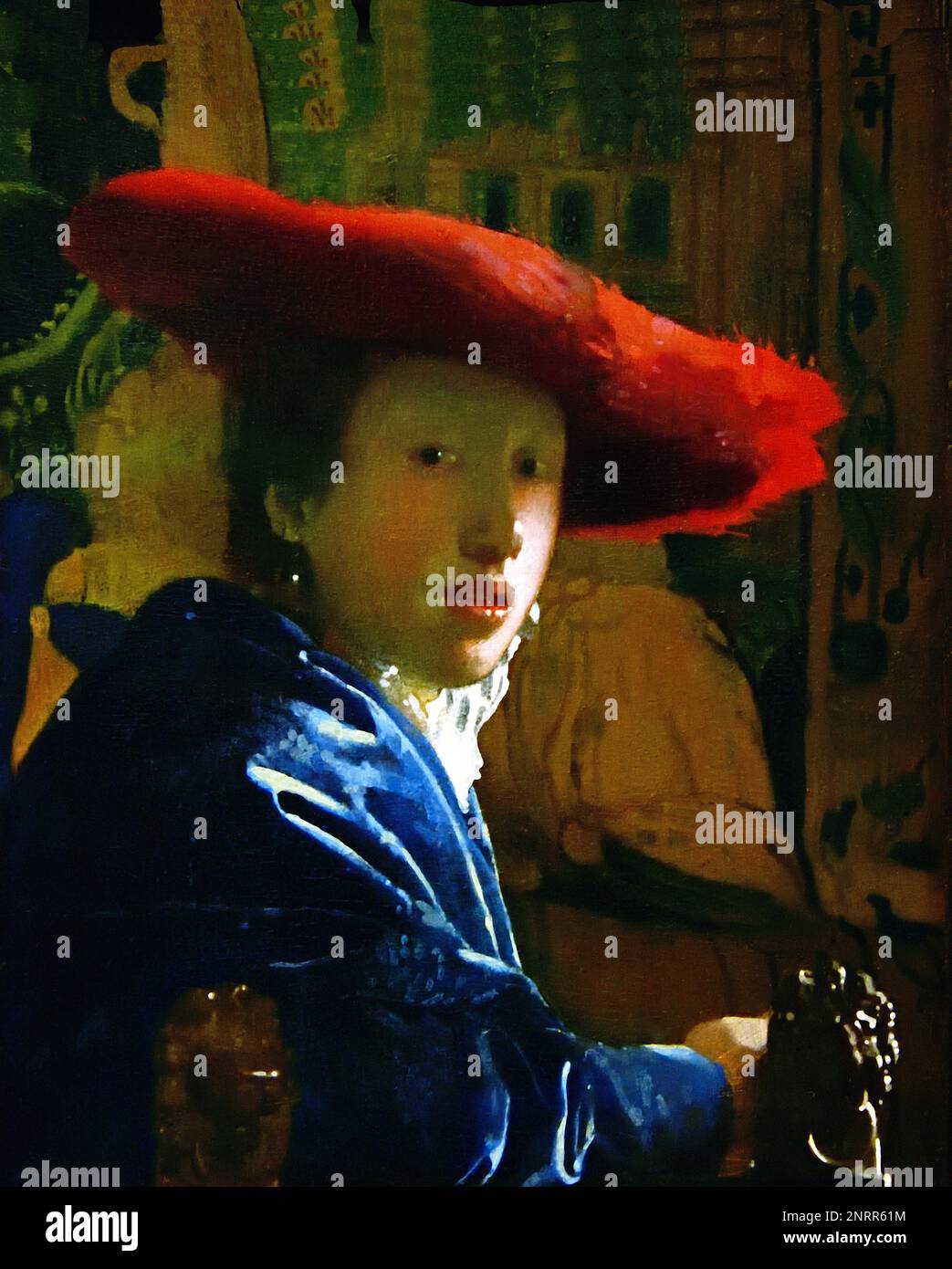 Girl with a Red Hat 16641667 by Johannes Vermeer or Jan Vermeer 1632