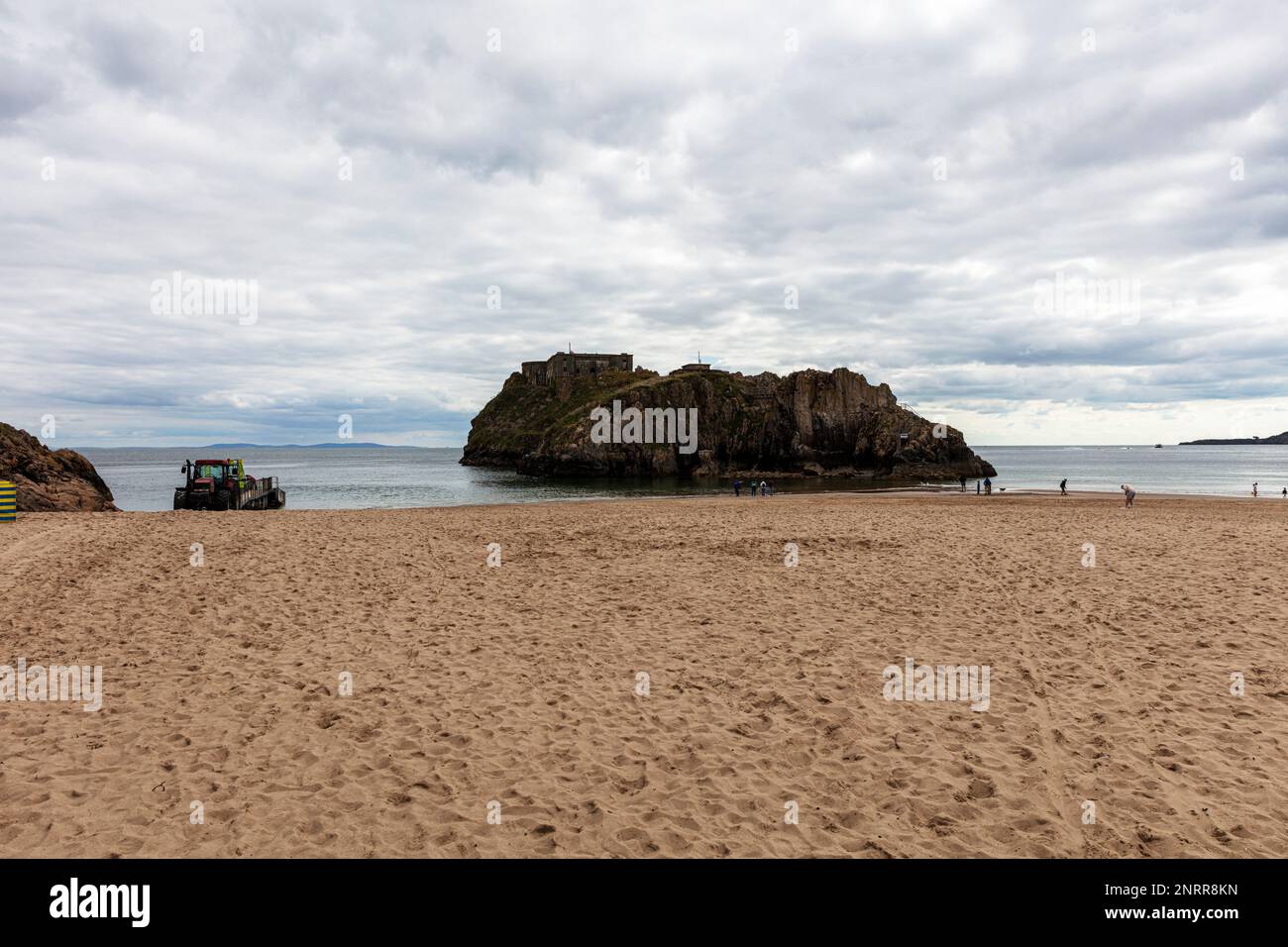 St. Catherine’s Island, Tenby, South Wales, UK. tidal Island located at the foot of Castle Beach, Tenby, Pembrokeshire, Napoleonic Fortress, Stock Photo