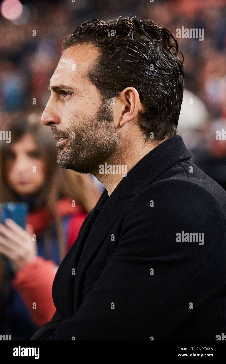 Valencia CF head coach Ruben Baraja Stock Photo