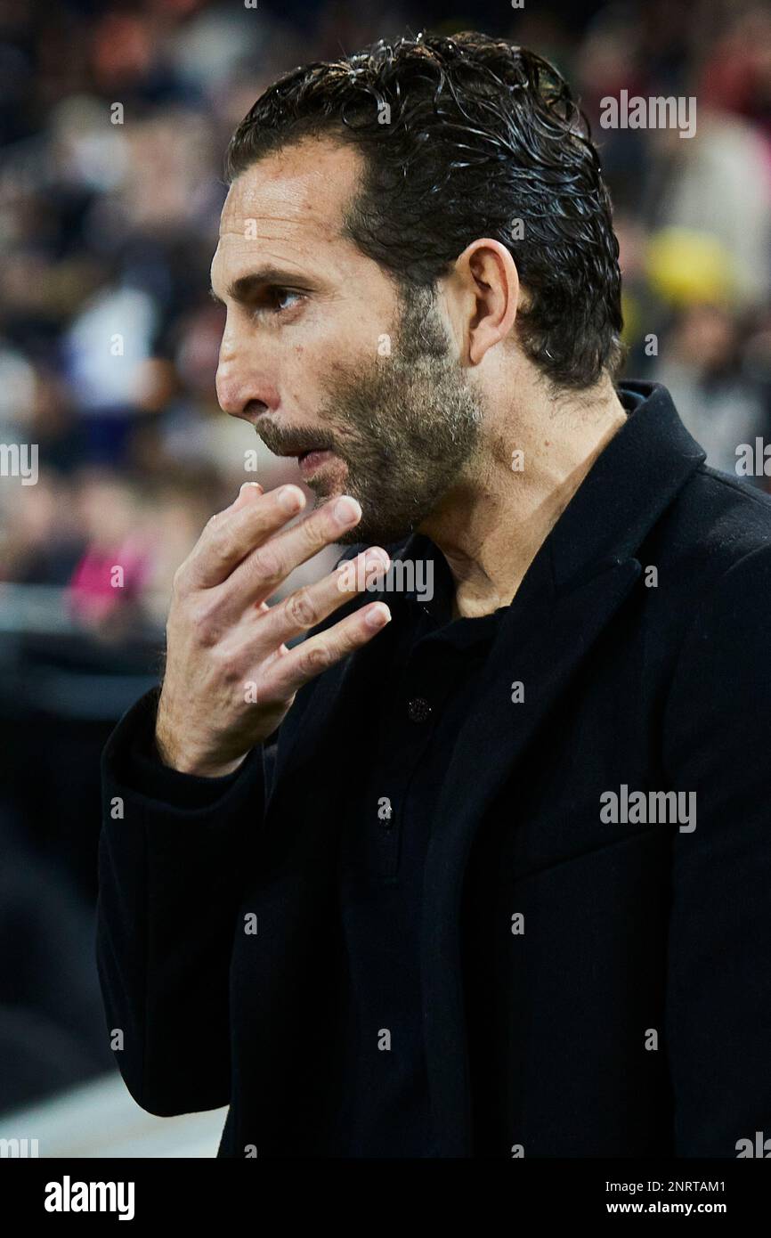 Valencia CF head coach Ruben Baraja Stock Photo