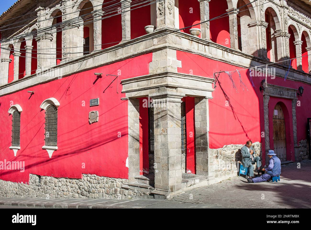 Facade of National Museum of Art, Casa de Francisco Tadeo Diez de Medina, La Paz, Bolivia Stock Photo